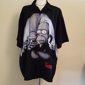 The Simpsons button up shirt